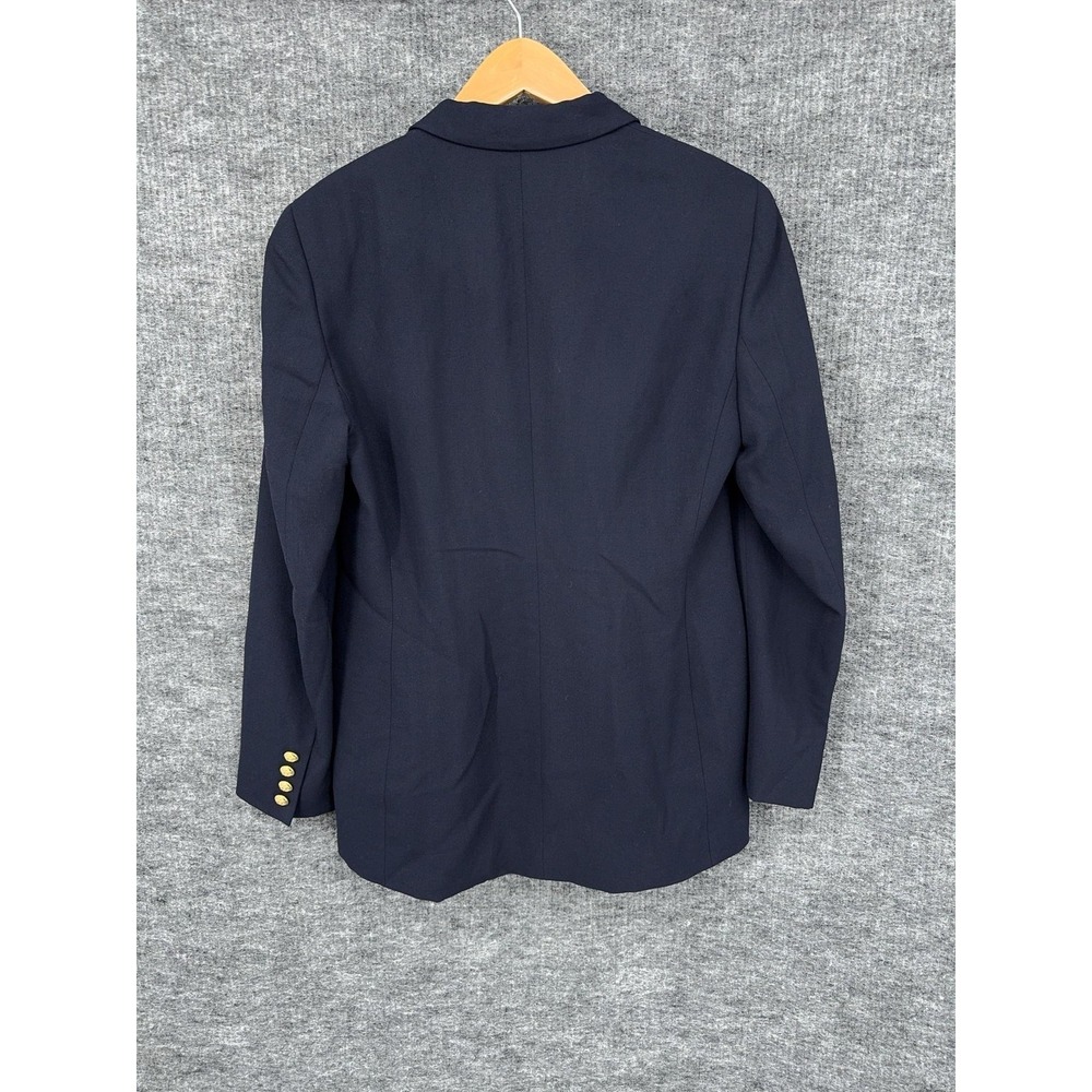 Vintage Lauren Ralph Lauren Blazer Womens 6 Blue Worsted Wool Royal‎ Crest USA - Picture 8 of 11